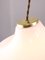 Mid-Century Italian White Glass & Brass Pendant Lamp, Image 7