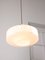 Mid-Century Italian White Glass & Brass Pendant Lamp 2