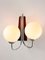 Applique Mid-Century en Chrome & Verre Opalin, Italie 5