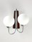 Mid-Century Italian Chrome & Opaline Glass Sconce 2