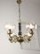 Vintage German 4-Arm Brass Chandelier 2