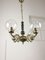 Vintage German 4-Arm Brass Chandelier 5