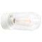 French Porcelain and Clear Striped Glass Sconce, Image 2