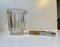 Swedish Glass Ice Bucket with Rattan Tong from Orrefors, 1980s, Set of 2 2