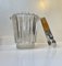 Swedish Glass Ice Bucket with Rattan Tong from Orrefors, 1980s, Set of 2, Image 3
