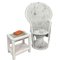 Vintage Emmanuelle White Painted Wicker Armchair, Image 6