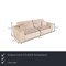 Fabric 4-Seater Sofa in Beige Velvet Upholstery from IconX Studios, Image 2