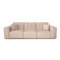 Fabric 4-Seater Sofa in Beige Velvet Upholstery from IconX Studios 1