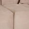 Fabric 4-Seater Sofa in Beige Velvet Upholstery from IconX Studios, Image 3