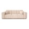 Fabric 3-Seater Sofa in Beige Velvet Upholstery from IconX Studios 1