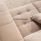 Sofá de tres plazas de tela con tapicería de terciopelo beige de IconX Studios, Imagen 4