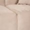 Sofá de tres plazas de tela con tapicería de terciopelo beige de IconX Studios, Imagen 3