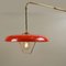 Telescoping Wall Lamp with Red Metal Shade and Counter Weight from Stilnovo, 1950s 10