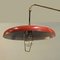 Telescoping Wall Lamp with Red Metal Shade and Counter Weight from Stilnovo, 1950s 12