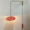 Telescoping Wall Lamp with Red Metal Shade and Counter Weight from Stilnovo, 1950s 7