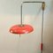 Telescoping Wall Lamp with Red Metal Shade and Counter Weight from Stilnovo, 1950s 5