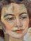 Schwedischer Künstler, Porträt einer Dame mit belaubtem Hintergrund, 1938, Ölgemälde 8