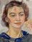 Swedish Artist, Portrait of a Lady with Leafy Background, 1938, Oil Painting, Image 2