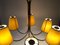 Großer österreichischer Kronleuchter mit Sechs Lampenschirmen aus Messing von Josef Frank, 1954 12