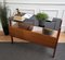 Mid-Century Italian Art Deco Style Walnut Desk with Glass Top, 1960s, Image 9