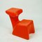 Red Plastic Children's Chair by Luigi Colani for Top System Burkhard Lübke Germany, 1970s 3