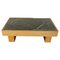 Natural Ash and Green Marble Coffee Table, 1970 1