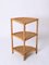 Italian Triangular Bamboo and Rattan Corner Bookcase in the style of Franco Albini, 1970s 14