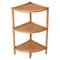 Italian Triangular Bamboo and Rattan Corner Bookcase in the style of Franco Albini, 1970s, Image 1