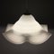 Large Italian Pendant Lamp in White Murano Glass, 1970s, Image 7