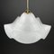 Large Italian Pendant Lamp in White Murano Glass, 1970s 11