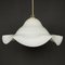 Large Italian Pendant Lamp in White Murano Glass, 1970s, Image 4