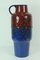 Vintage Fat Lava Vase in Blau und Rot 7