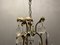 Lámpara de araña italiana vintage de cristal de Murano, años 60, Imagen 6