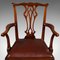 Antique English Carver Chairs in Chippendale Style, 1800, Set of 2 9