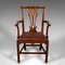 Antique English Carver Chairs in Chippendale Style, 1800, Set of 2 3
