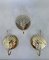 Vintage Sconces in Brass and Glass from Zero Quattro, Italy, 1970s, Set of 3 2