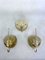 Vintage Sconces in Brass and Glass from Zero Quattro, Italy, 1970s, Set of 3 4