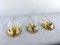 Vintage Sconces in Brass and Glass from Zero Quattro, Italy, 1970s, Set of 3 9