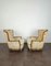 Wood & Fabric Armchairs, Italy, 1960s, Set of 2 2