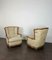 Wood & Fabric Armchairs, Italy, 1960s, Set of 2 4