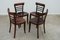 Mid-Century Czechoslovakian Walnut Dining Chairs, 1950s, Set of 4 2