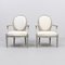 Pair, Gustavian White Painted Arm Chairs, Sweden, 1780-1790, Set of 2 1