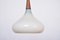 Vintage Danish Pendant Lamp in Opaline Glass by Holmegaard, 1960s, Image 8