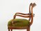 Italienischer Mid-Century Armlehnstuhl aus Holz & Grünem Samt, 1950er 4
