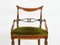 Italienischer Mid-Century Armlehnstuhl aus Holz & Grünem Samt, 1950er 6