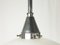 Small Chrome Plated & Opaline Glass Pendant Lamp by Otto Müller for Sistrah Licht Gmbh, 1920s 4