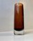 Mid-Century Coffee Brown Glass Vase by Tamara Aladin for Rihimaen Lasi Oy, 1960s 1