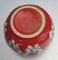 Red & White Fat Lava Glaze Ceramic Vase by J. Emons Sons for WGP Rheinbach 1