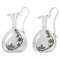 Vintage Glass Jugs with Silver Decorations, Italy, 1970s, Set of 2, Image 1