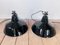 Black Enamel Ceiling Lamps, 1930s, Set of 2, Image 6